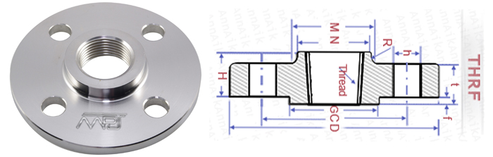 Threaded Flange Dimensions Threaded Flange Dimensions
